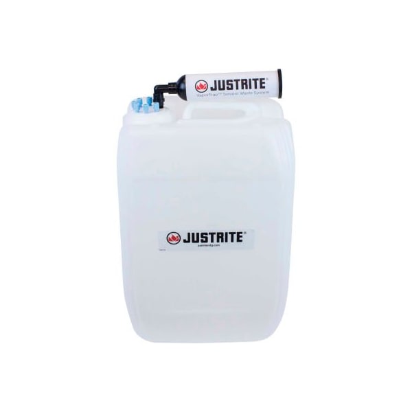 Justrite Justrite 12839 VaporTrap UN/DOT Carboy With Filter Kit, HDPE, 20-Liter, 6 Ports 12839 - main